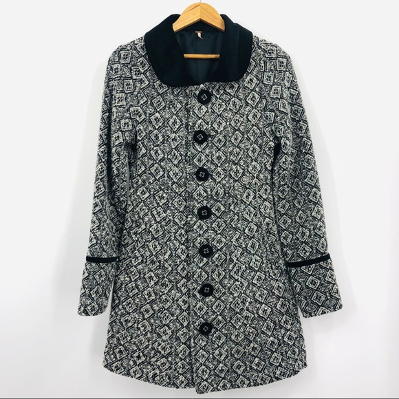 ✨Free People Boho Retro Wool Blend Tapestry Coat - Picture 6 of 16